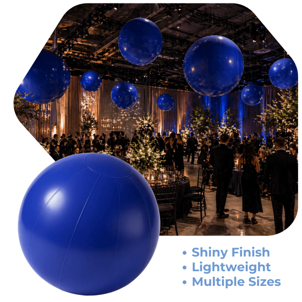 Dark Blue Giant Inflatable Modern Ball Sphere – Maxorb™ Event Decor ...