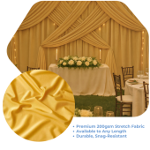 Gold Spandex "Spandino" Drape by Eastern Mills - 200GSM - 5ft Wide