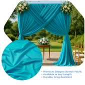 Turquoise Spandex "Spandino" Drape by Eastern Mills - 200GSM - 5ft Wide