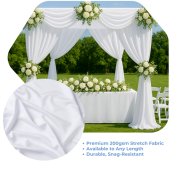 White Spandex "Spandino" Drape by Eastern Mills - 200GSM - 5ft Wide