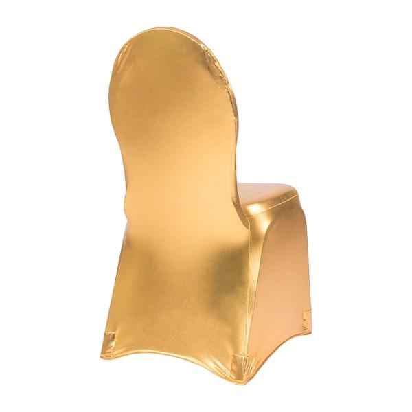 Metallic Gold Spandex Chair Covers Gold Chair Covers for Weddings