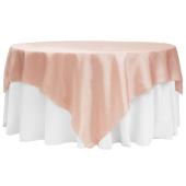 Sleek Satin Tablecloths - Blush/Rose Gold