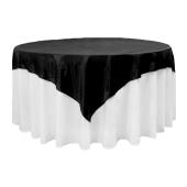 Sleek Satin Tablecloths - Black