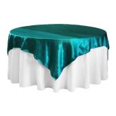 Sleek Satin Tablecloths - Dark Turquoise