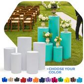 Spandex Pillar Covers for Metal Cylinder Pedestal Stands 5 pcs/set