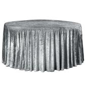 Velvet 120" Round Tablecloth - Charcoal Velvet 120" Round Tablecloth - Charcoal