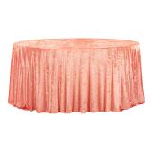 Velvet 120" Round Tablecloth - Coral Velvet 120" Round Tablecloth - Coral