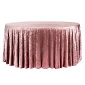 Velvet 120" Round Tablecloth - Dark Dusty Rose/Mauve Velvet 120" Round Tablecloth - Dark Dusty Rose/Mauve