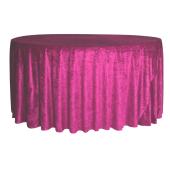 Velvet 120" Round Tablecloth - Magenta Velvet 120" Round Tablecloth - Magenta