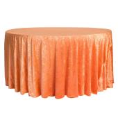 Velvet 120" Round Tablecloth - Orange Velvet 120" Round Tablecloth - Orange