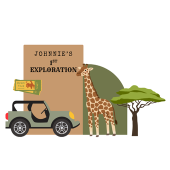 Safari Birthday Foam Core Backdrop Kit by PopScene™