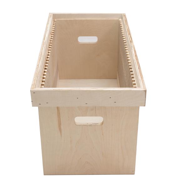Stackable Wood Charger Plate Crate for Easy Transport & Storage Holds