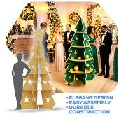 Large Collapsible 3D Christmas Tree with Shelves - Select Your Size!