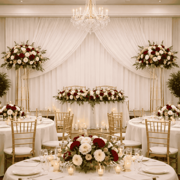 Double Sheer Backdrop Drapes