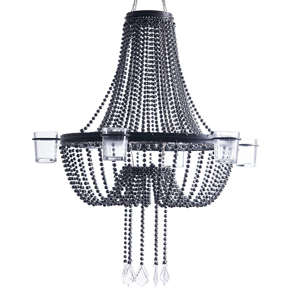Empire Chandelier 6 Candle Holder Black
