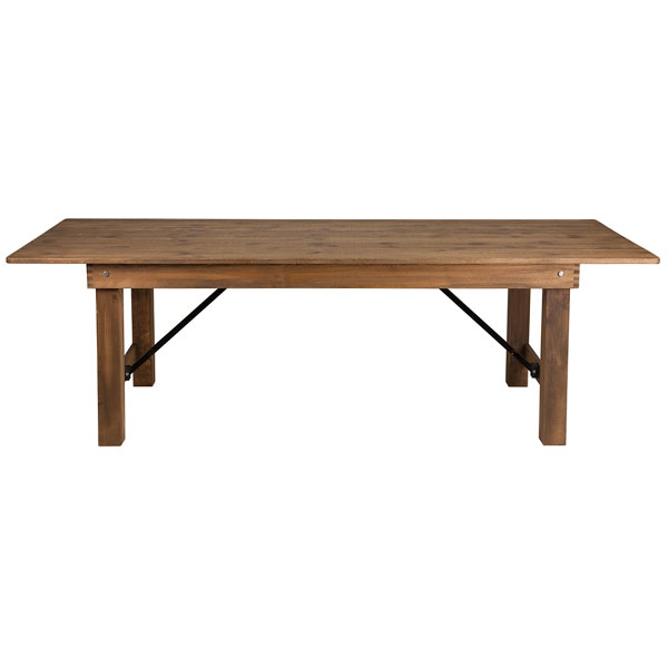 HERCULES Antique Rustic, Solid Pine Folding Farm Table 8'x40