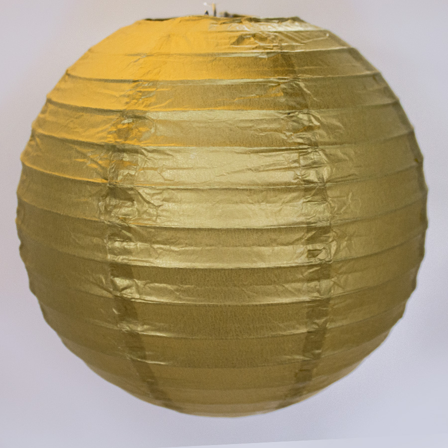 Decostar™ Paper Lantern 18 Gold 24 Pieces