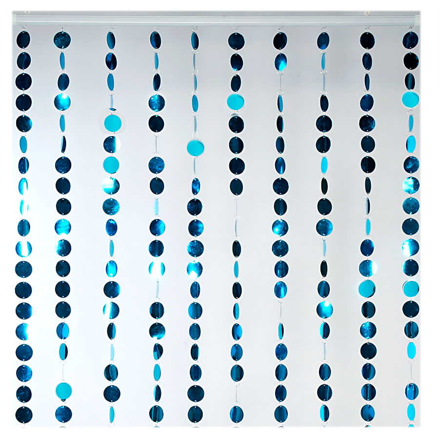 Decostar Spangles Pvc Circles Beaded Curtain Turquoise