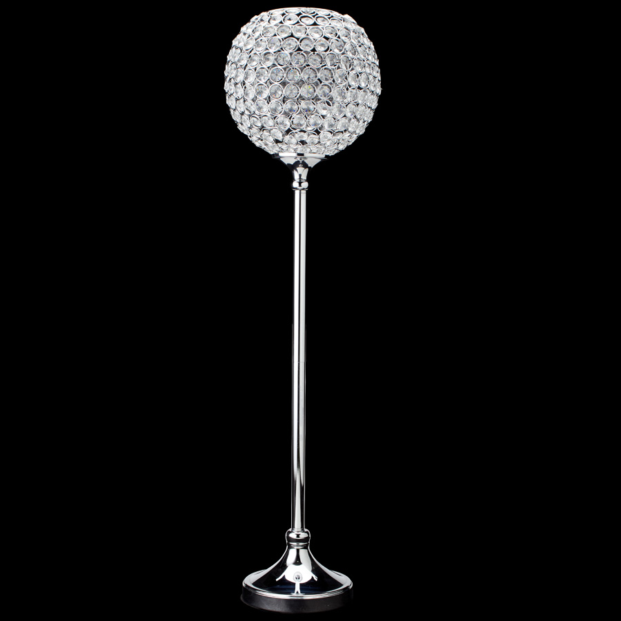 Decostar™ Crystal Ball Candle Holder Stand 37 ½ Silver