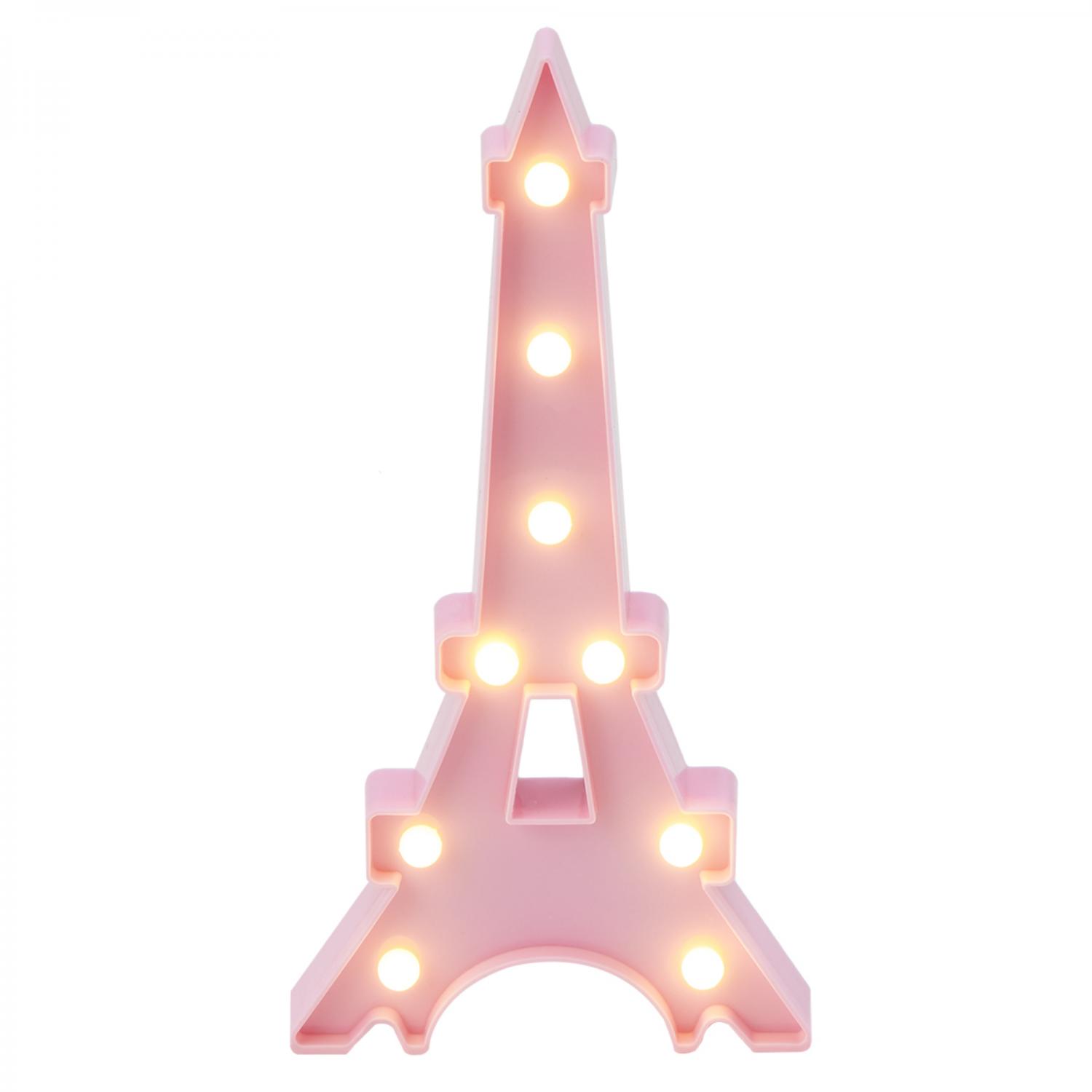 DECOSTAR™ 11.5in Plastic Marquee Light Eiffel Tower Pink