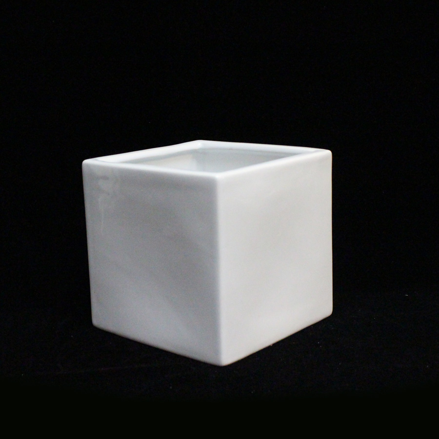 Decostar™ Square Ceramic Vase 5¼ 16 Pieces White