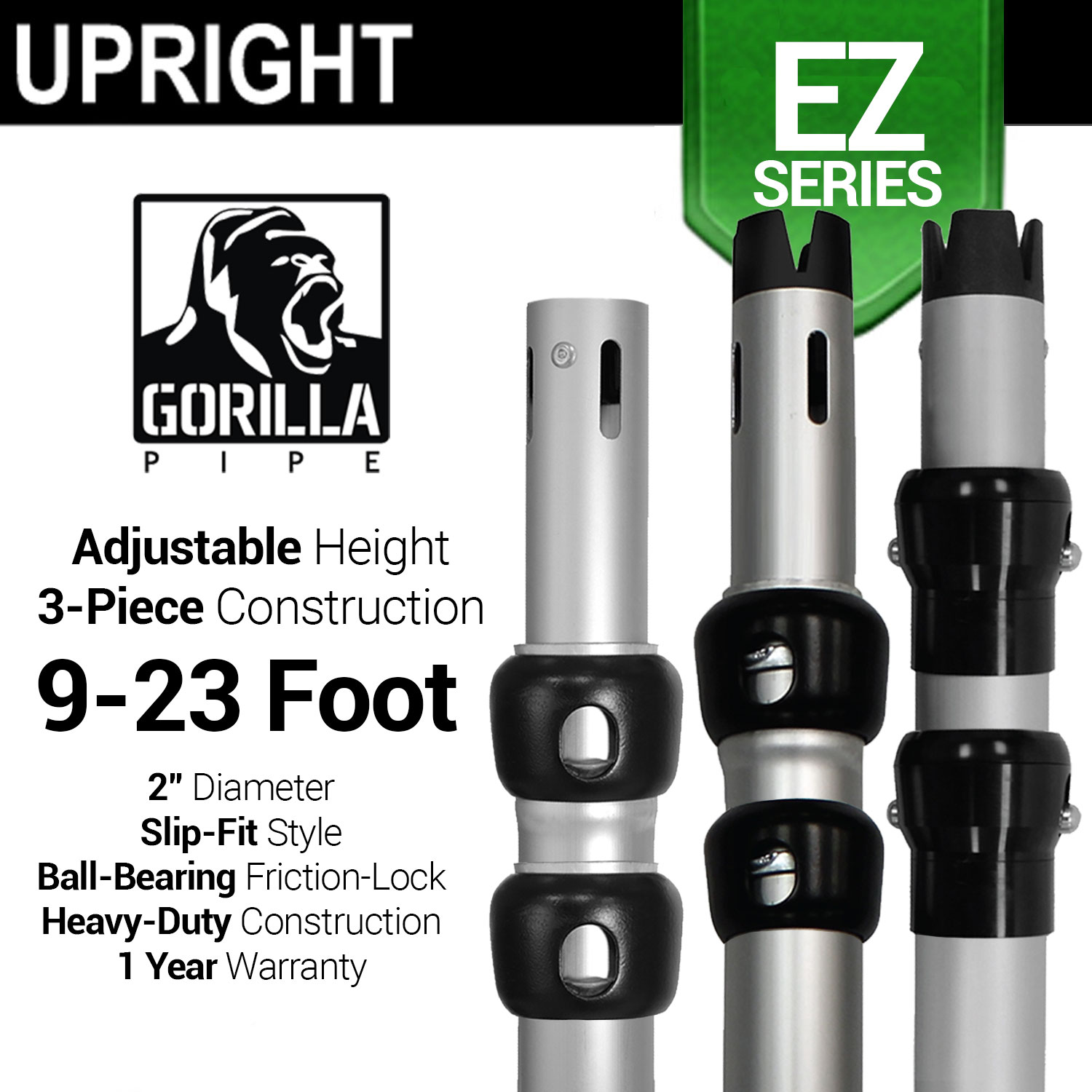 EZ Series Adjustable Upright w/SlipLock (9ft23ft)