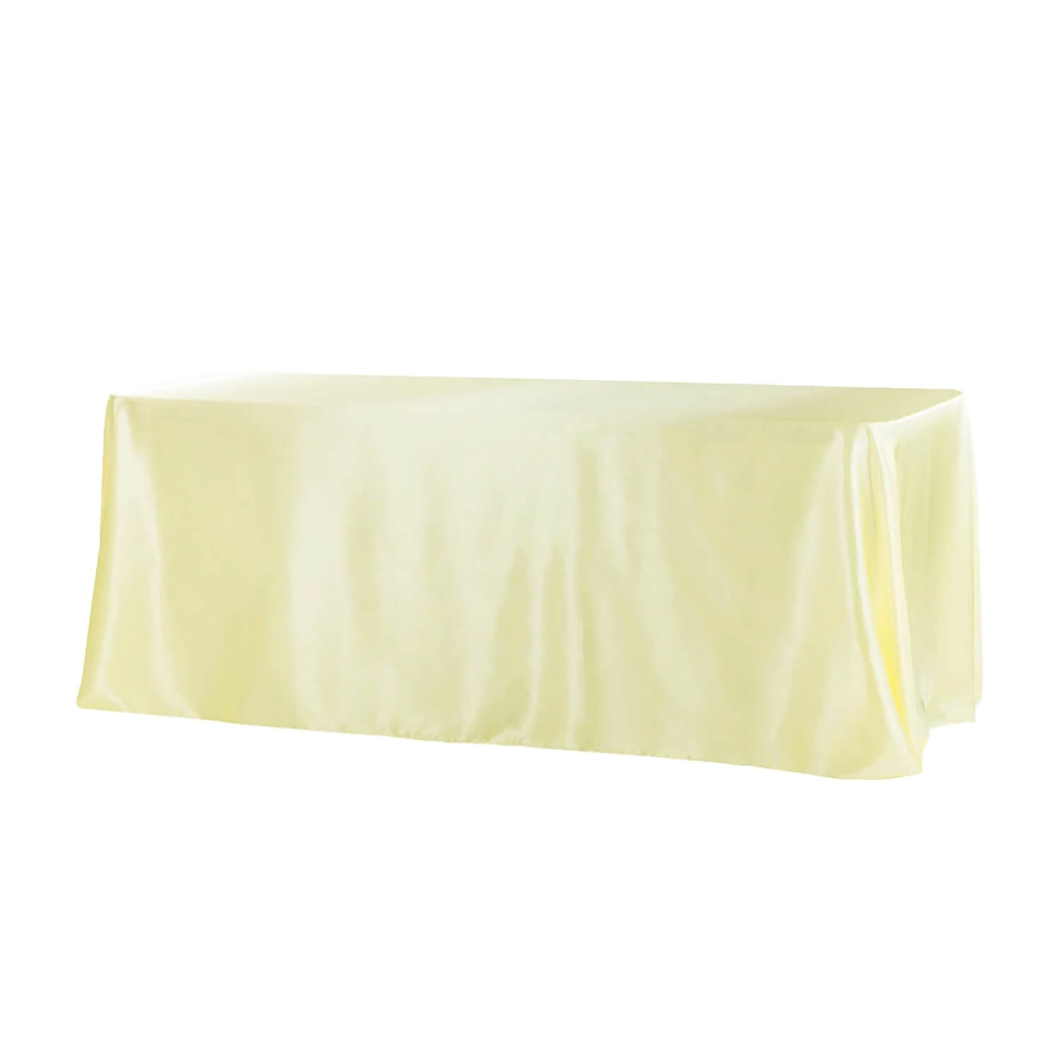Sleek Satin Tablecloth 90x156 Rectangular Yellow