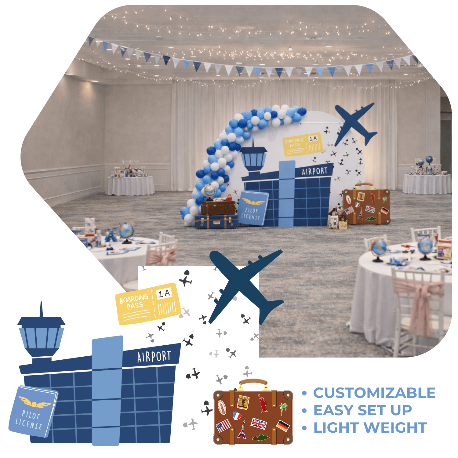 Jet Setter Foam Core Backdrop Kit by PopScene™