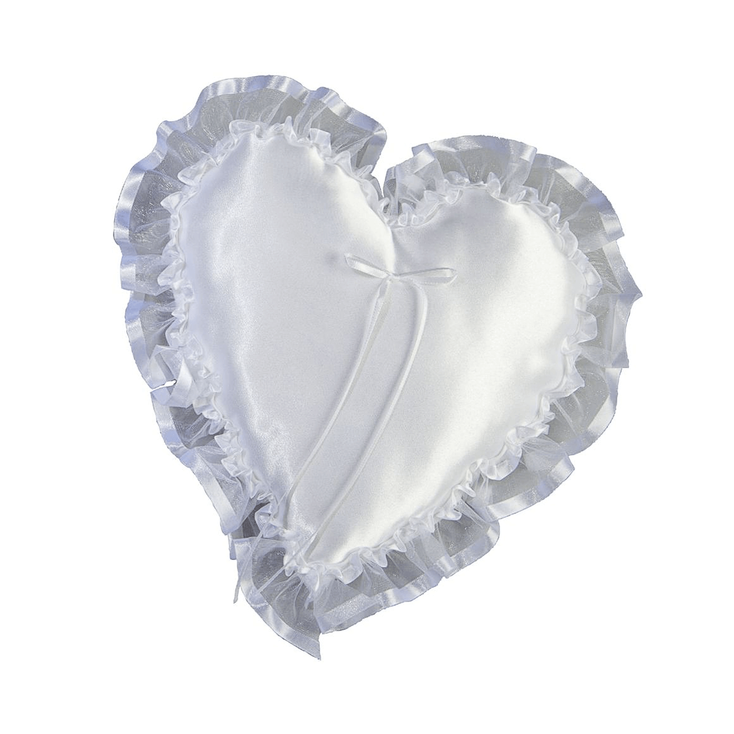 OASIS HeartShaped Pillows 10 White Organza 1/Pack