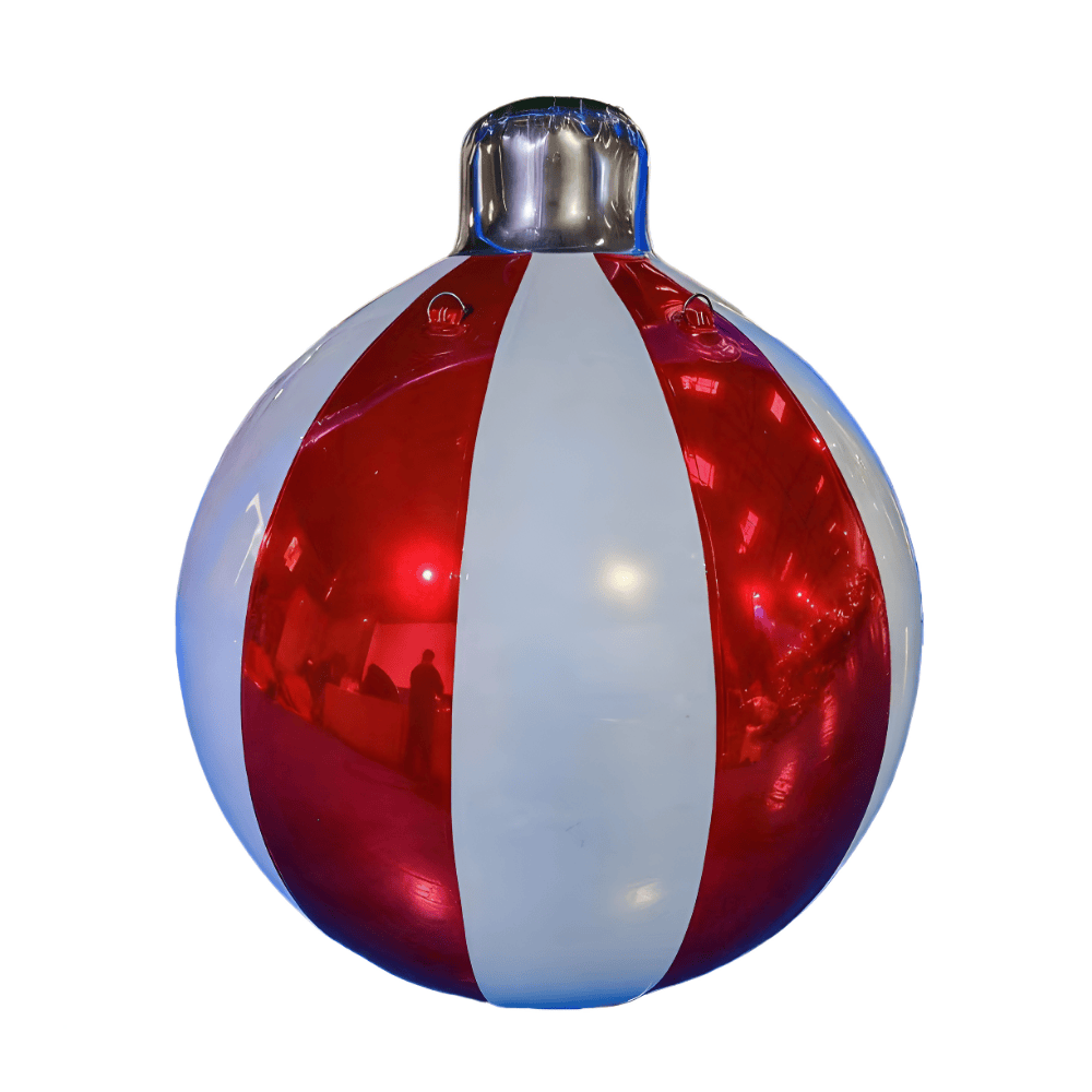 Red Giant Inflatable Striped Ornament Sphere – Maxorb™ Reflective ...