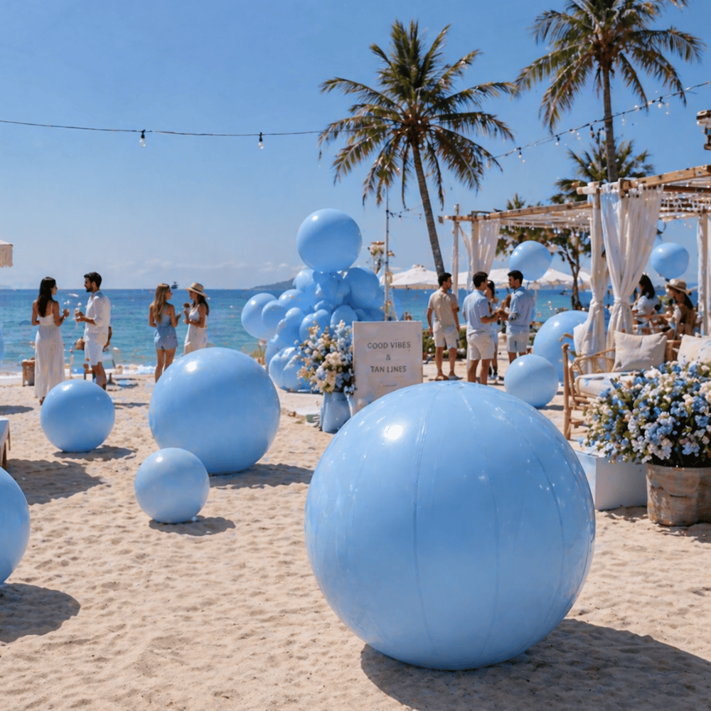 Blue Giant Inflatable Modern Ball Sphere – Maxorb™ Event Decor ...