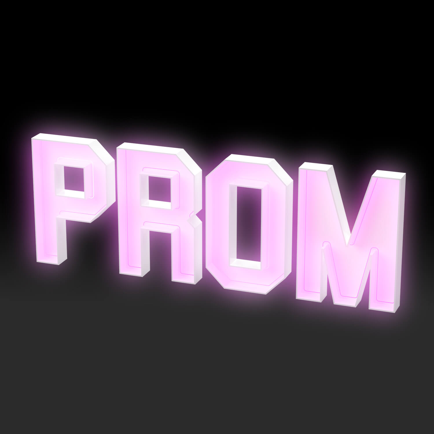 PROM Neon Wood Marquee Letters – Handmade in USA – Light Up Signs for ...