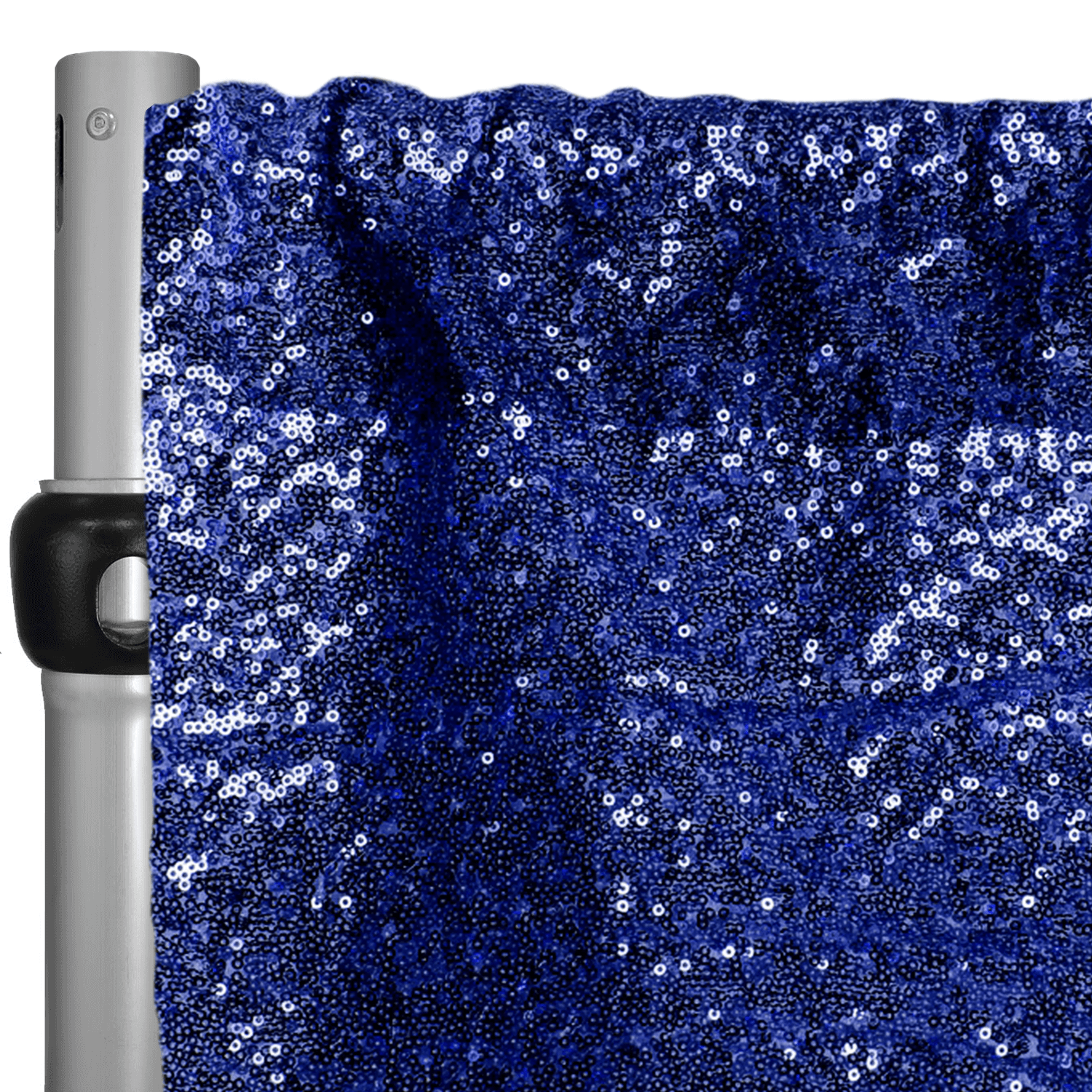 Navy Blue Sequin Backdrop Curtain W 4 Rod Pocket By Eastern Mills