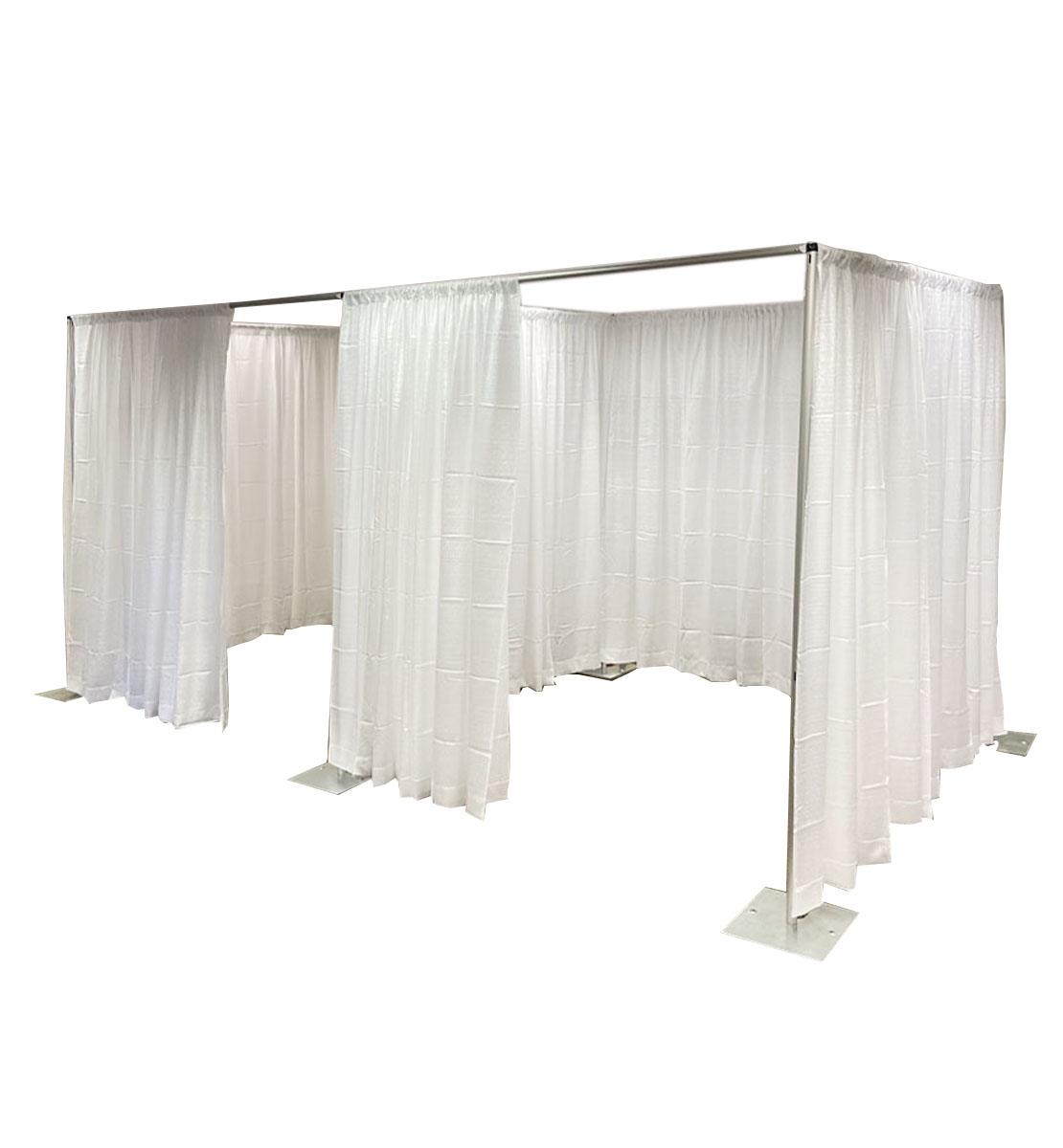 Field Hospital 2Panel Pipe & Drape Covid19 Kit 8 Feet Tall (Non