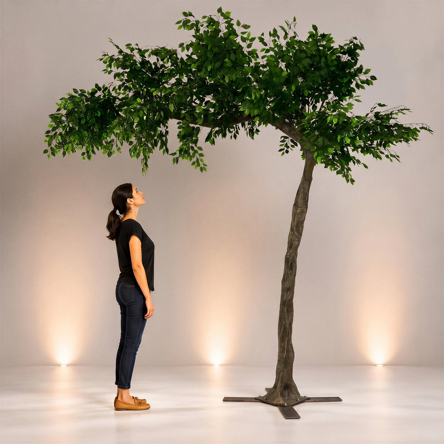 11Ft Artificial Fig Leaf Tree, 27 Interchangeable Branches | Modtree Collection