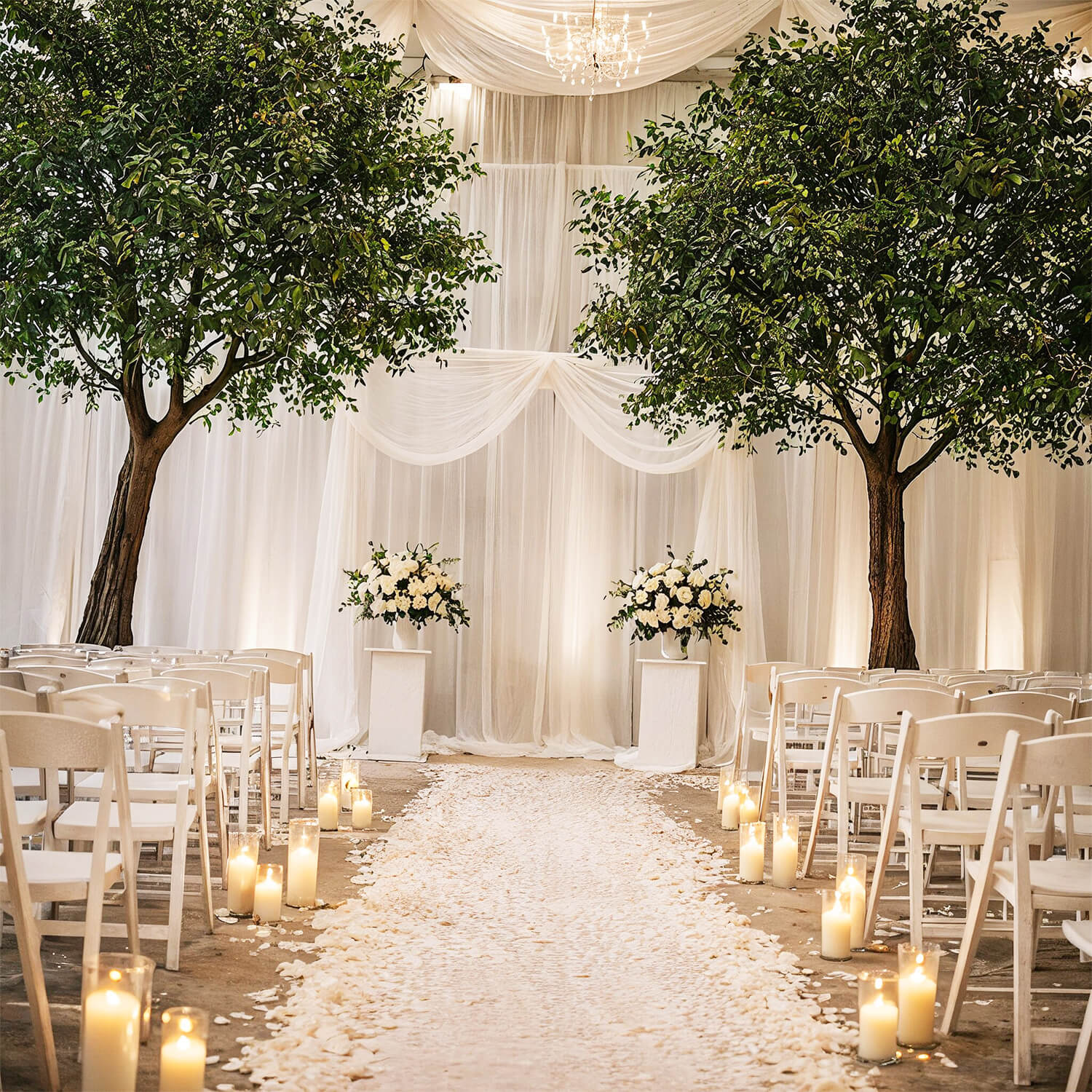 HUGE LUXE 13ft Fake Green Fig Tree - 150 Interchangeable Branches