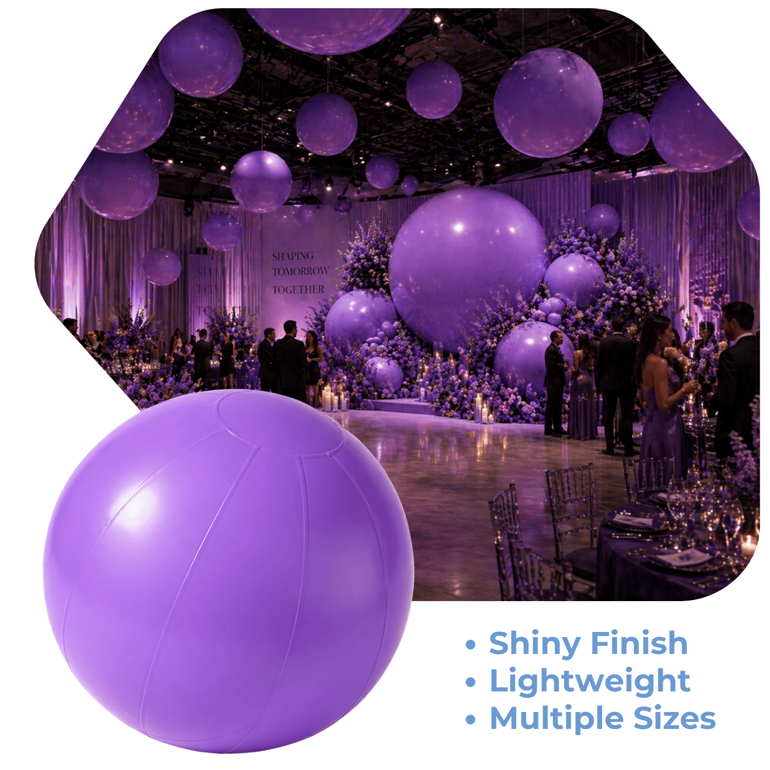 Purple Giant Inflatable Modern Ball Sphere – Maxorb™ Event Decor ...