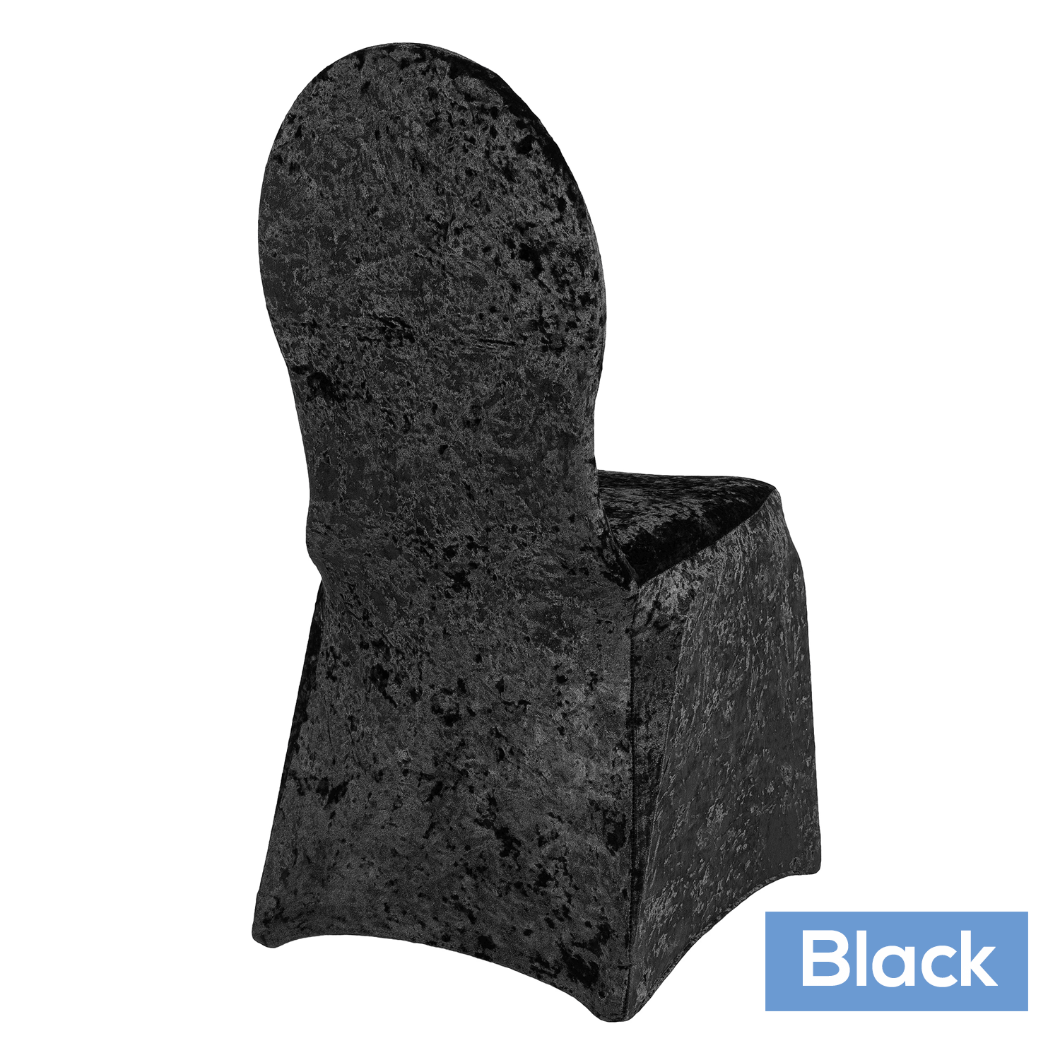 Premade Velvet Spandex Banquet Chair Cover Black