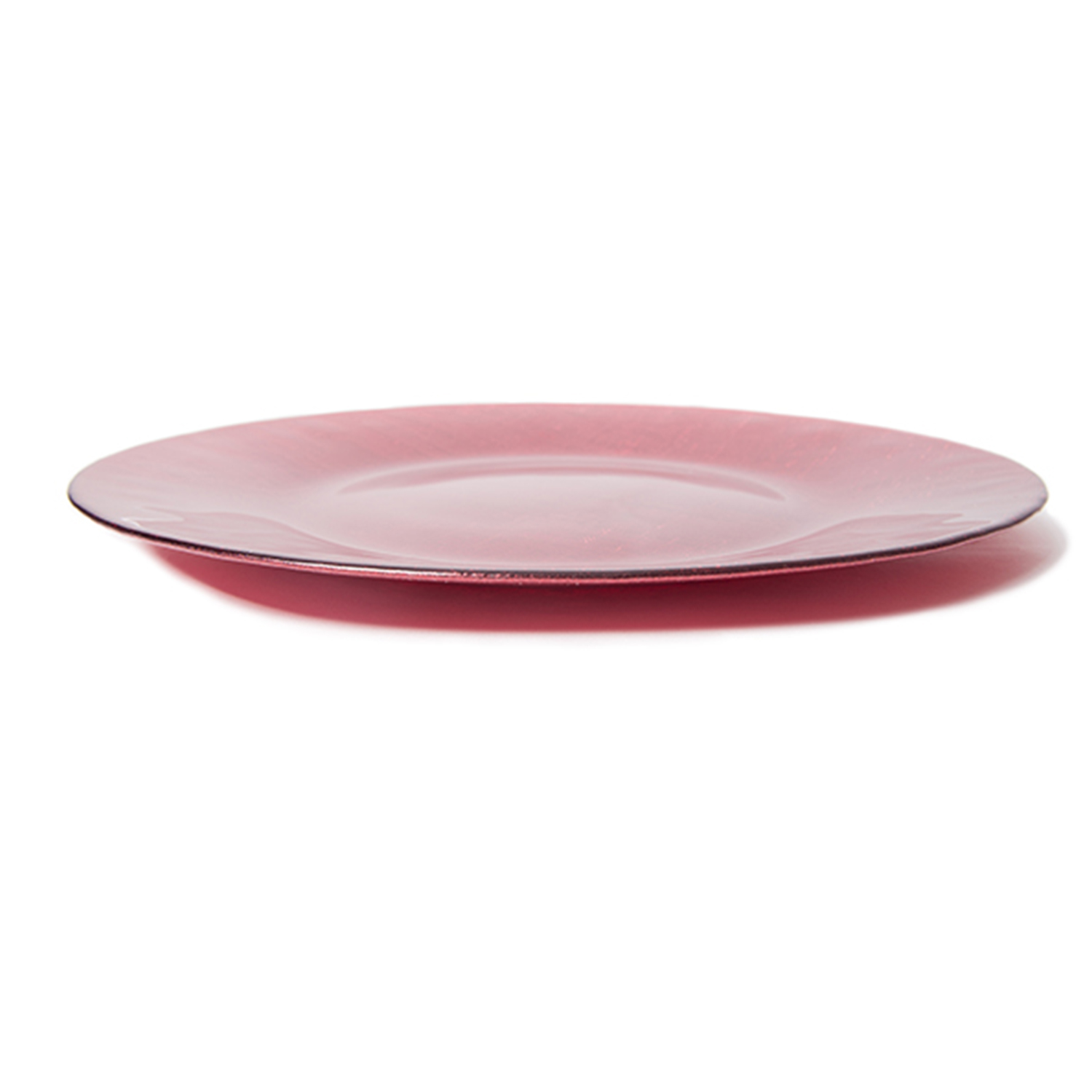 Red Glass Round Charger Plate 12.6 4 Pack
