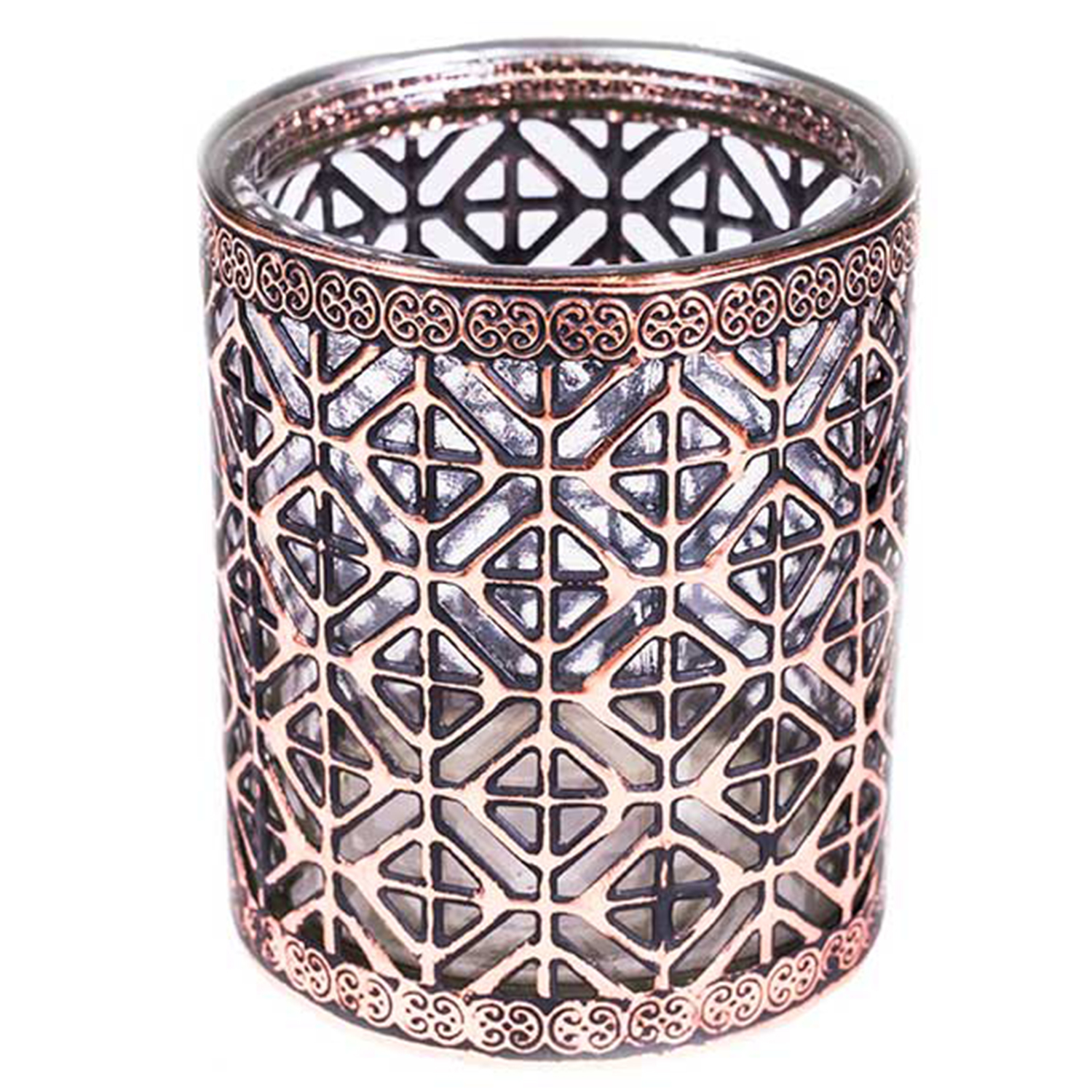 Bronze Encased Glass Votive 4