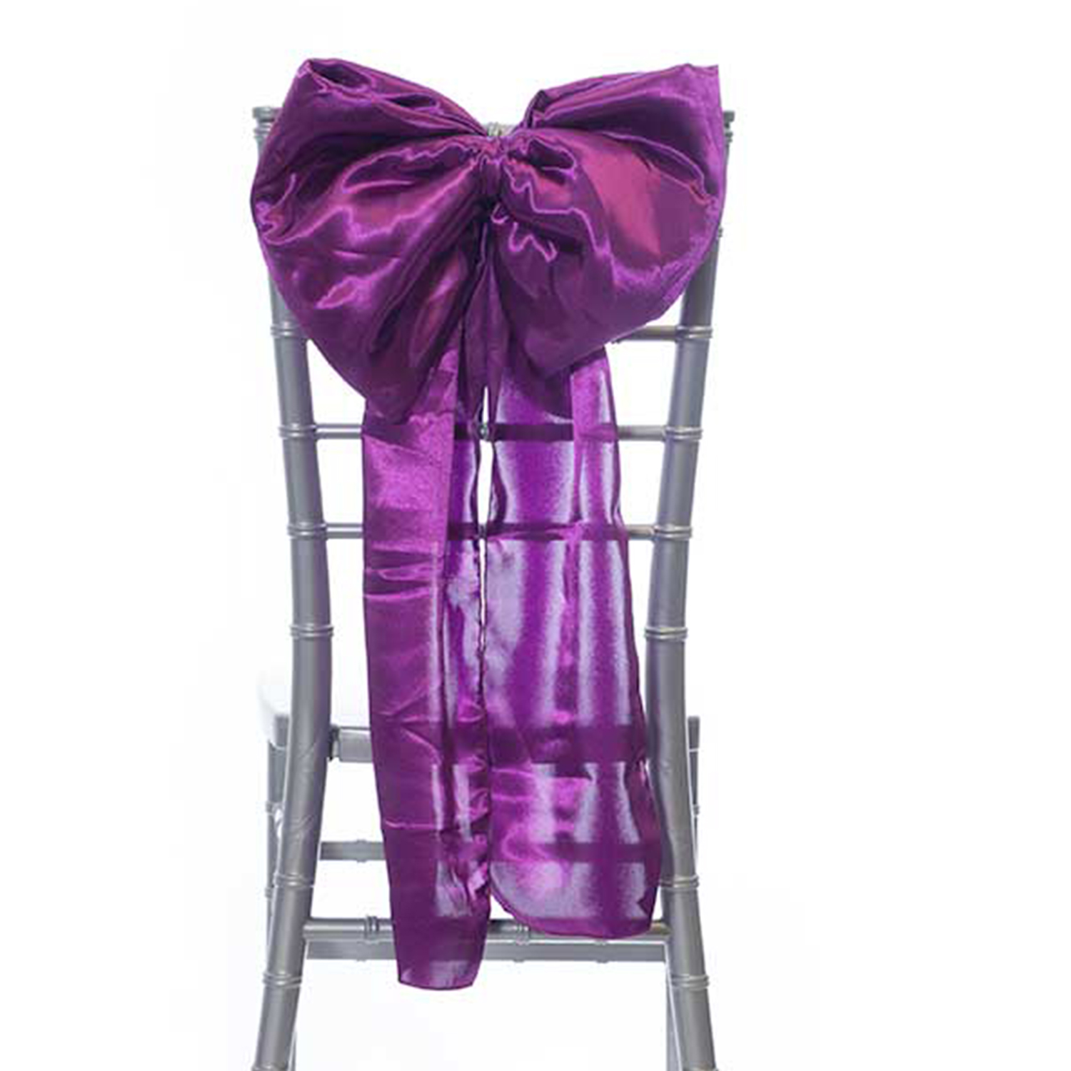 14 Satin Bow Chair Accent Purple