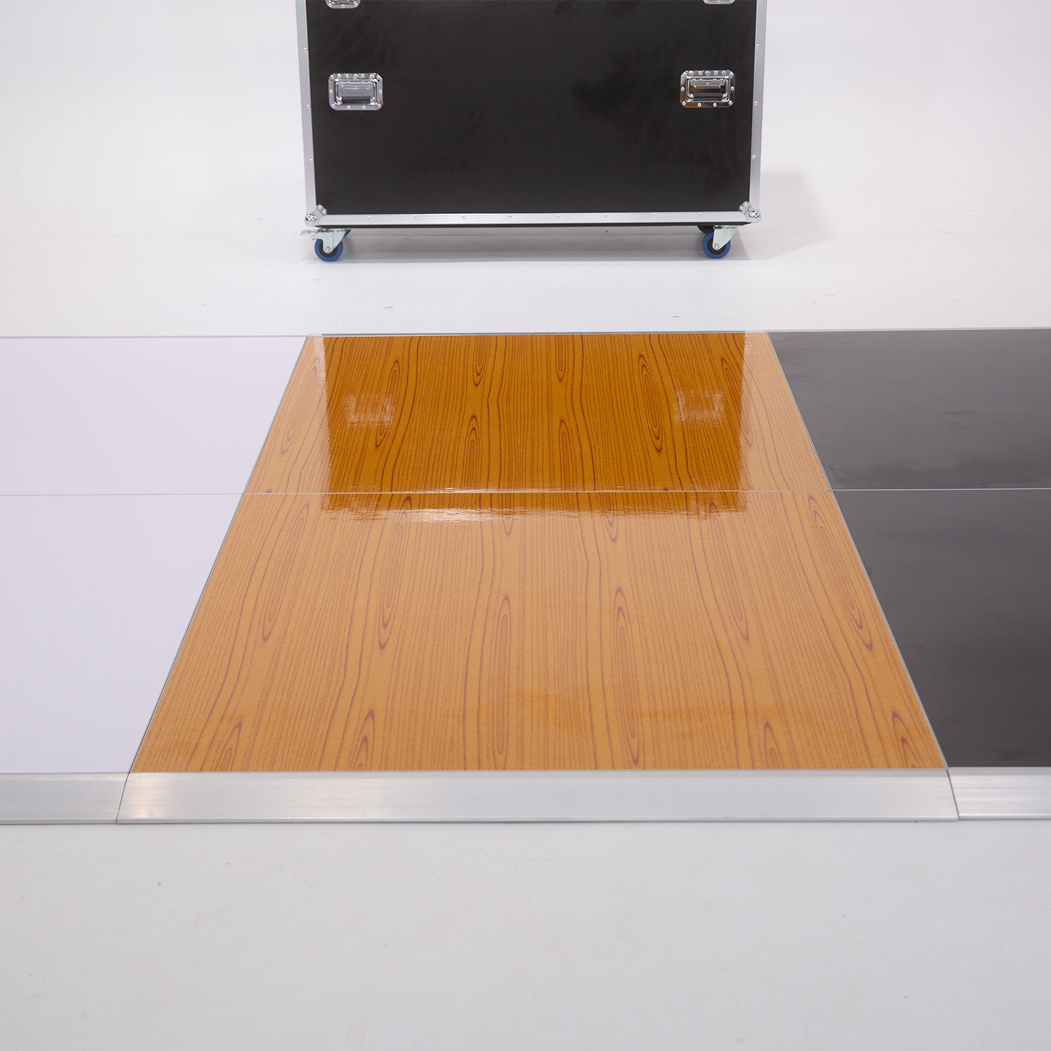 32ft by 32ft Locking Wood Dance Floor Portable with Aluminum Side