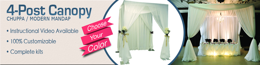 4-Post Canopies (Chuppah / Modern Mandap)