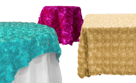 Rosette Tablecloths & Overlays