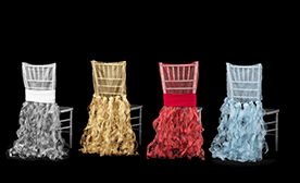 Spiral Taffeta & Organza Chair Cover