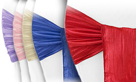 Accordion Crushed Taffeta Chair Sash