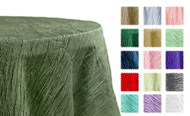 Accordion Crushed Taffeta Tablecloths