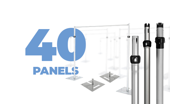 40 Panel Kits 280-480 Feet Wide