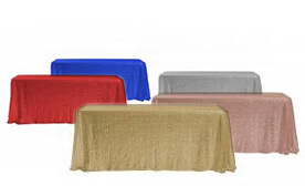 Economy Sequin Tablecloths  90 x 156