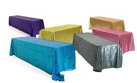 Standard Sequin Tablecloths  90 x 156